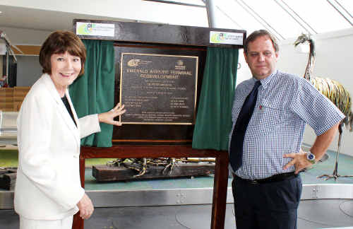 SWEET DEAL: Late to confirm her availability to open the Emerald airport redevelopment, Local Government Minister Desley Boyle will have her name added to the commemorative plaque, an honour she was keen to have as part of her legacy. Ms Boyle joked she had opened an awful lot of water and sewerage treatment plants, and it would be a nice change to see her name on a sweeter project. ds-090211-055 SWEET DEAL: Late to confirm her availability to open the Emerald airport redevelopment, Local Government Minister Desley Boyle will have her name added to the commemorative plaque, an honour she was keen to have as part of her legacy. Ms Boyle joked she had opened an awful lot of water and sewerage treatment plants, and it would be a nice change to see her name on a sweeter project. ds-090211-055